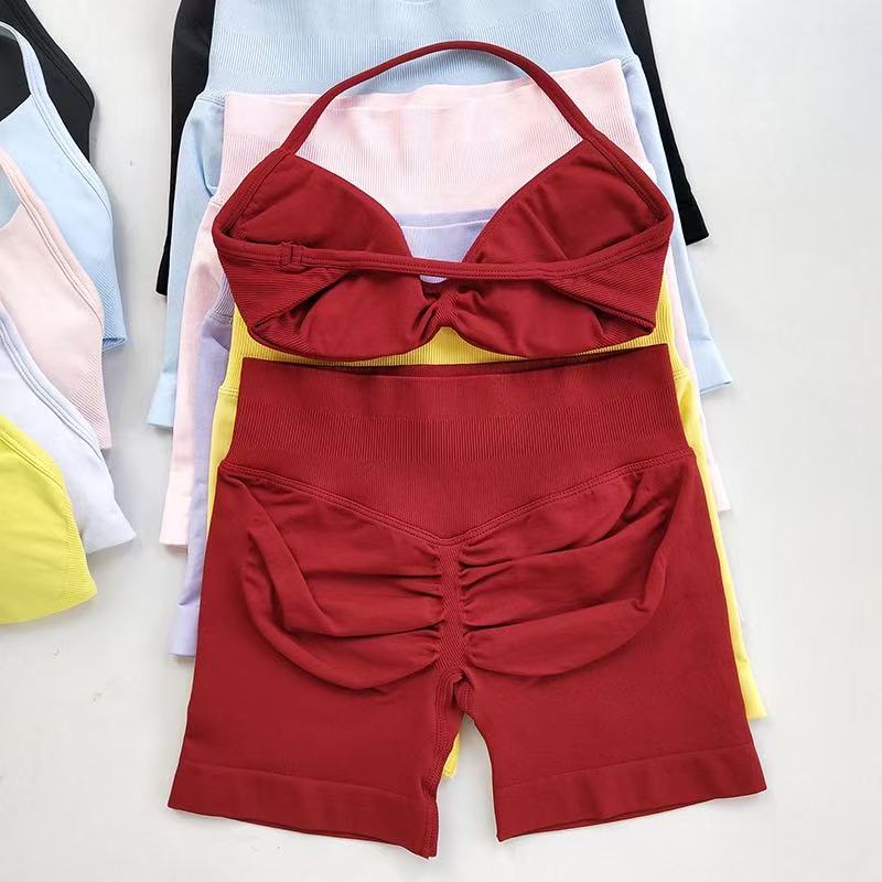 Yoga Fitness Kleidung - HISTELLO Sports Set Piece Women Strappy