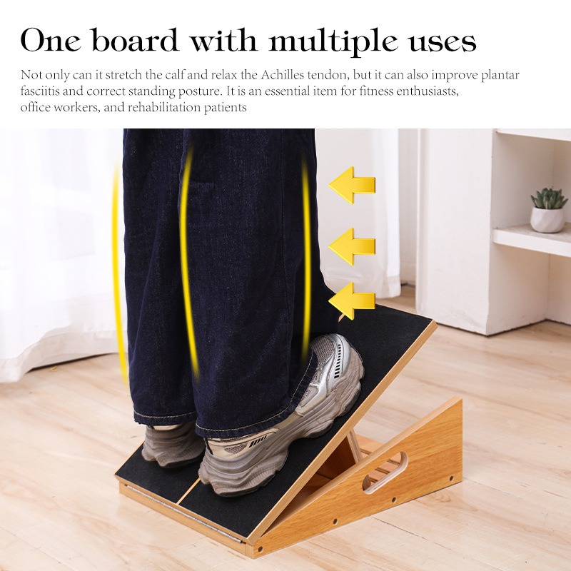 Yoga Fitness Gear - Adjustable Wooden Balance Stretch Board Muscle