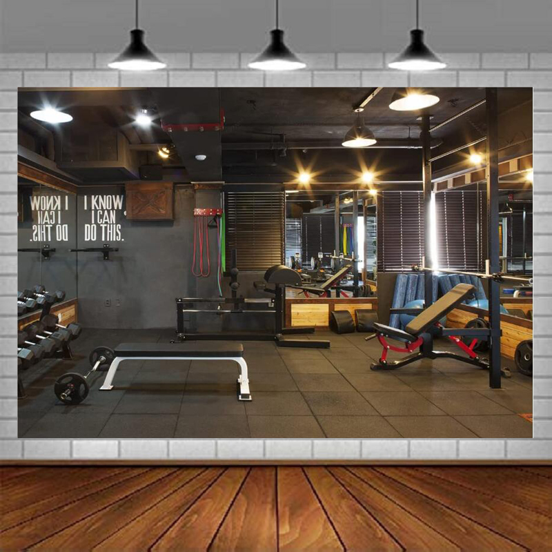 Yoga Fitness Gym Photos - Gym Photography Backdrop Fitness Party Decoration