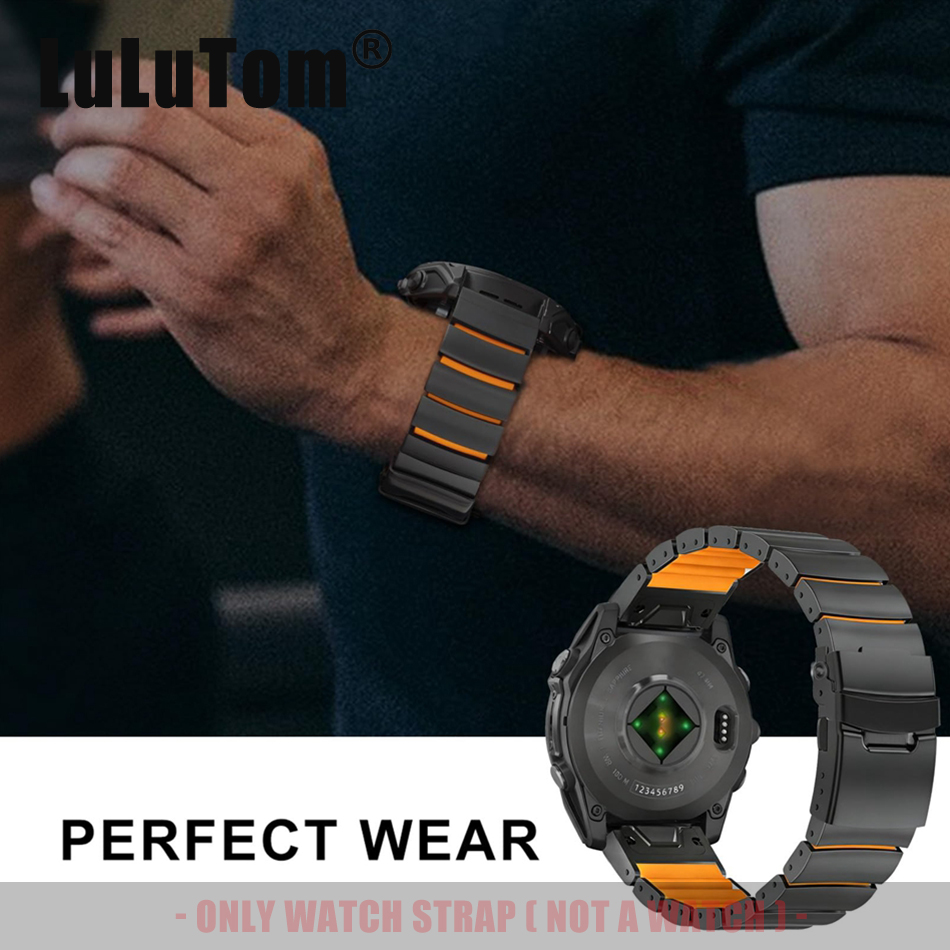 Fitness Tracker Band - Lightweight Titanium Silicone Watch Band for