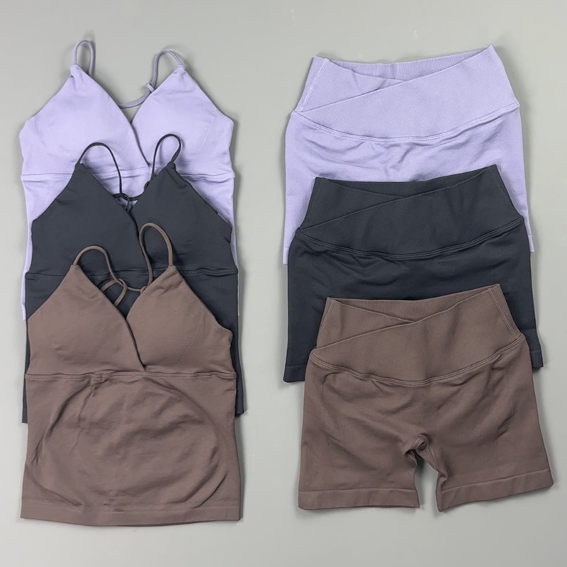 Yoga Y Fitness - 2 Pieces Gym Set Women Wrap