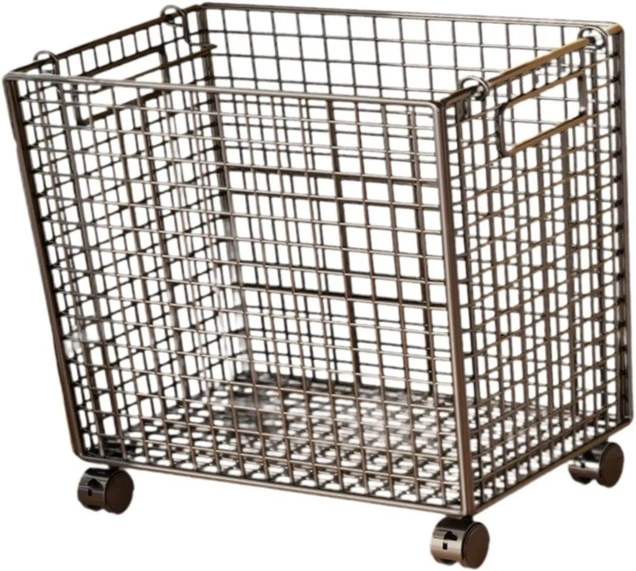Yoga Fitness Wheel - Wire Mesh Laundry Hamper on Wheels