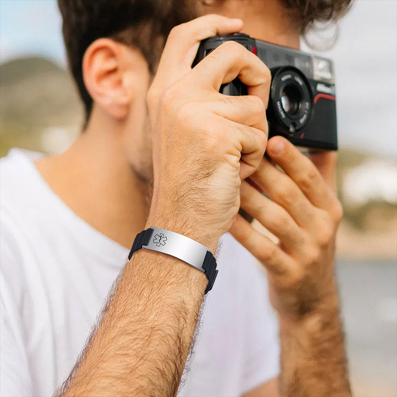 Custom Medical ID Bracelet for - Fitness Tracker Band review and price