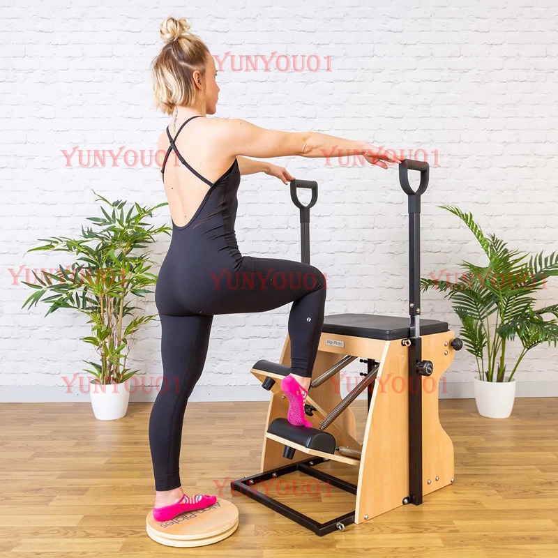 Solid Wood Pilates Rotating Di - Yoga Fitness Wheel review and price