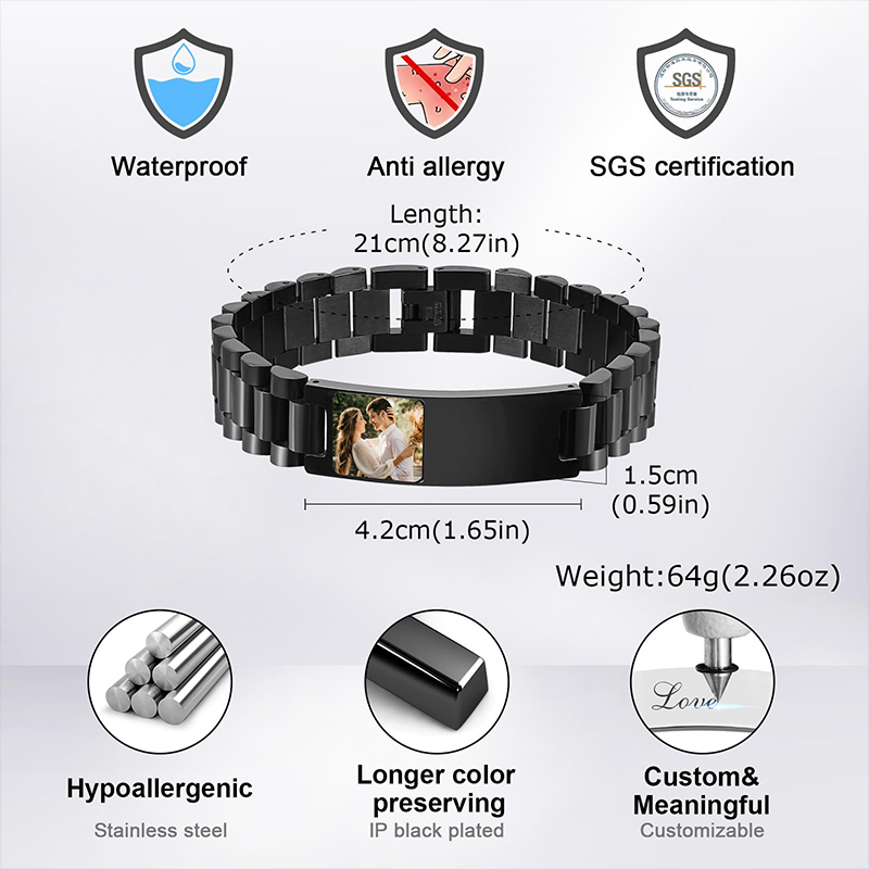 Custom Picture Text Bracelet W - Fitness Tracker Band review and price