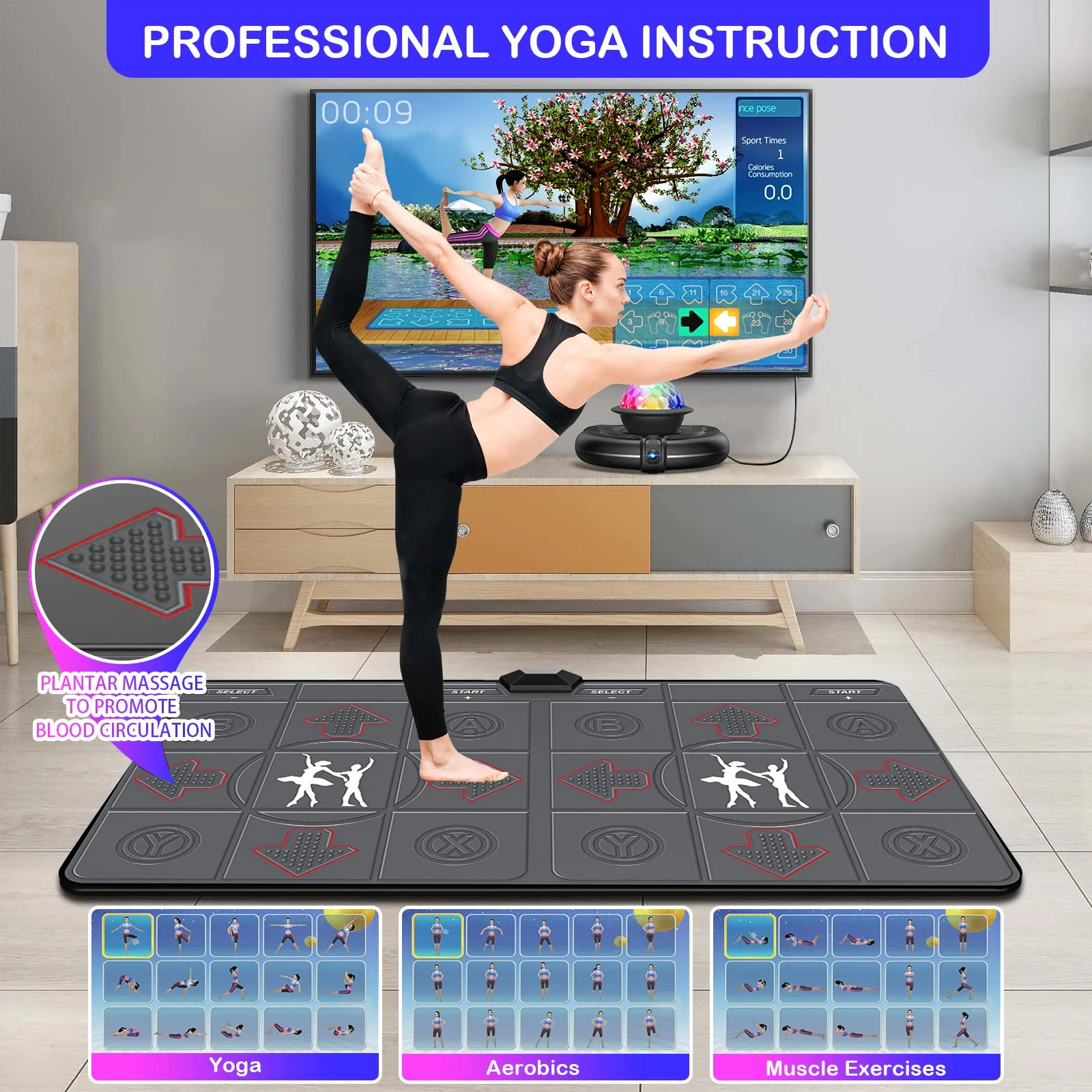 Wireless Double Dance Mat for  - Yoga Fitness Tva review and price