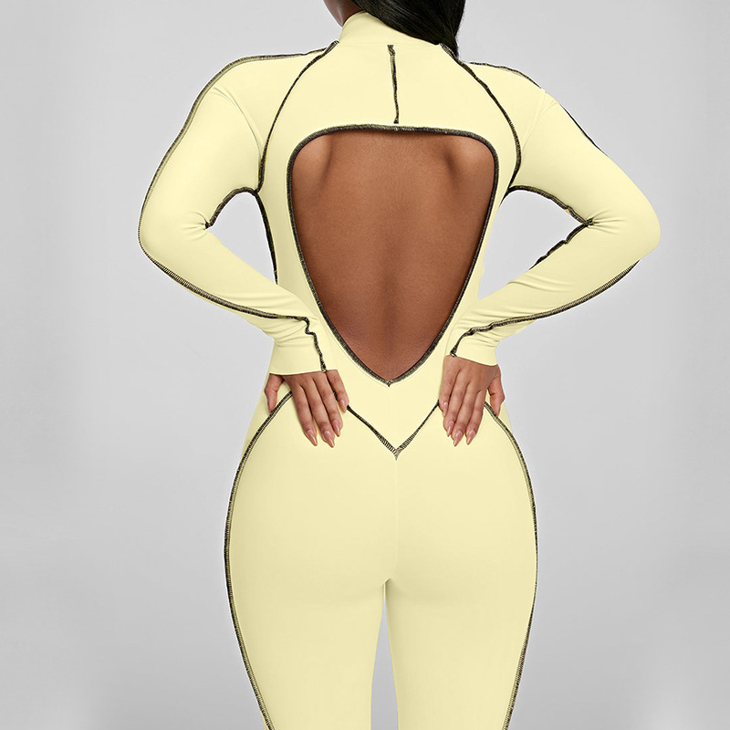Sanding Yoga Jumpsuit Hollow-O - Yoga Fitness Girl review and price