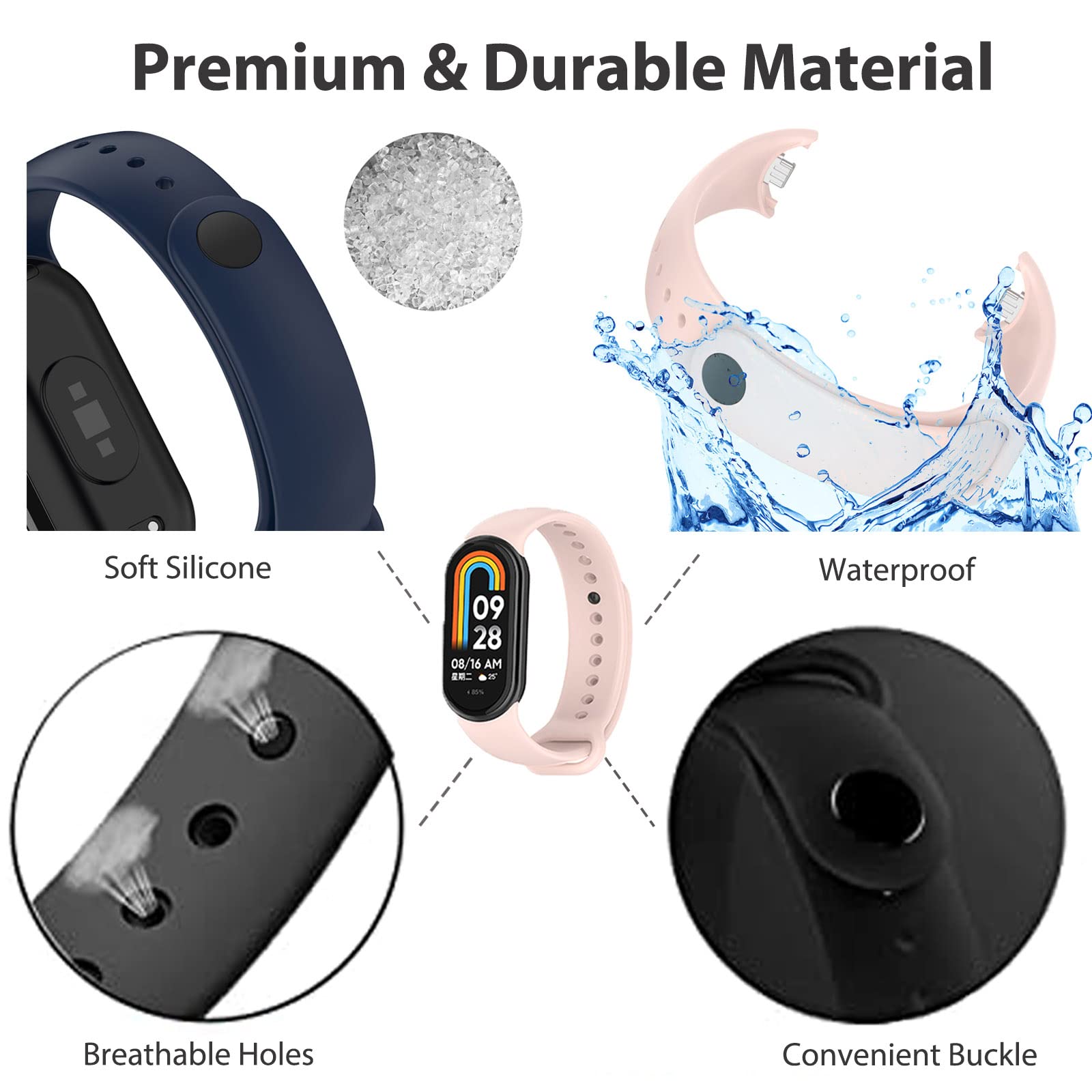 Bracelet for Mi band 8 Strap S - Fitness Tracker Band review and price