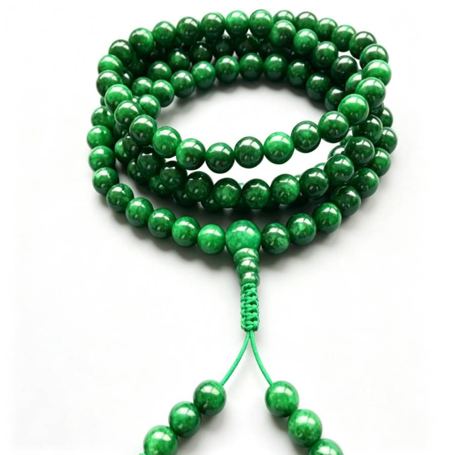 6mm 108 Natural Green jade bea - Yoga Health & Fitness Center review and price