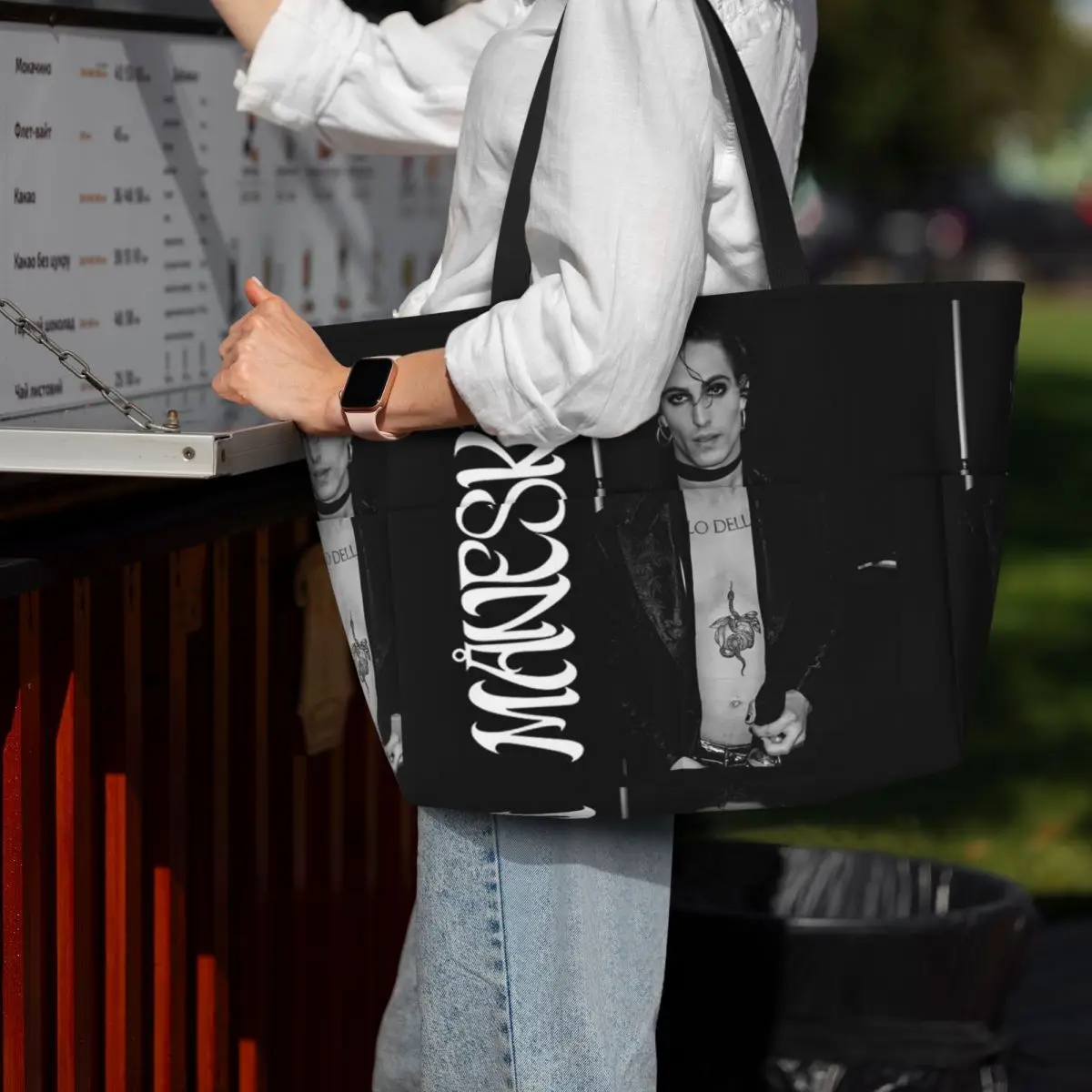 Damiano David Maneskin Beach T - Yoga Fitness Tote review and price
