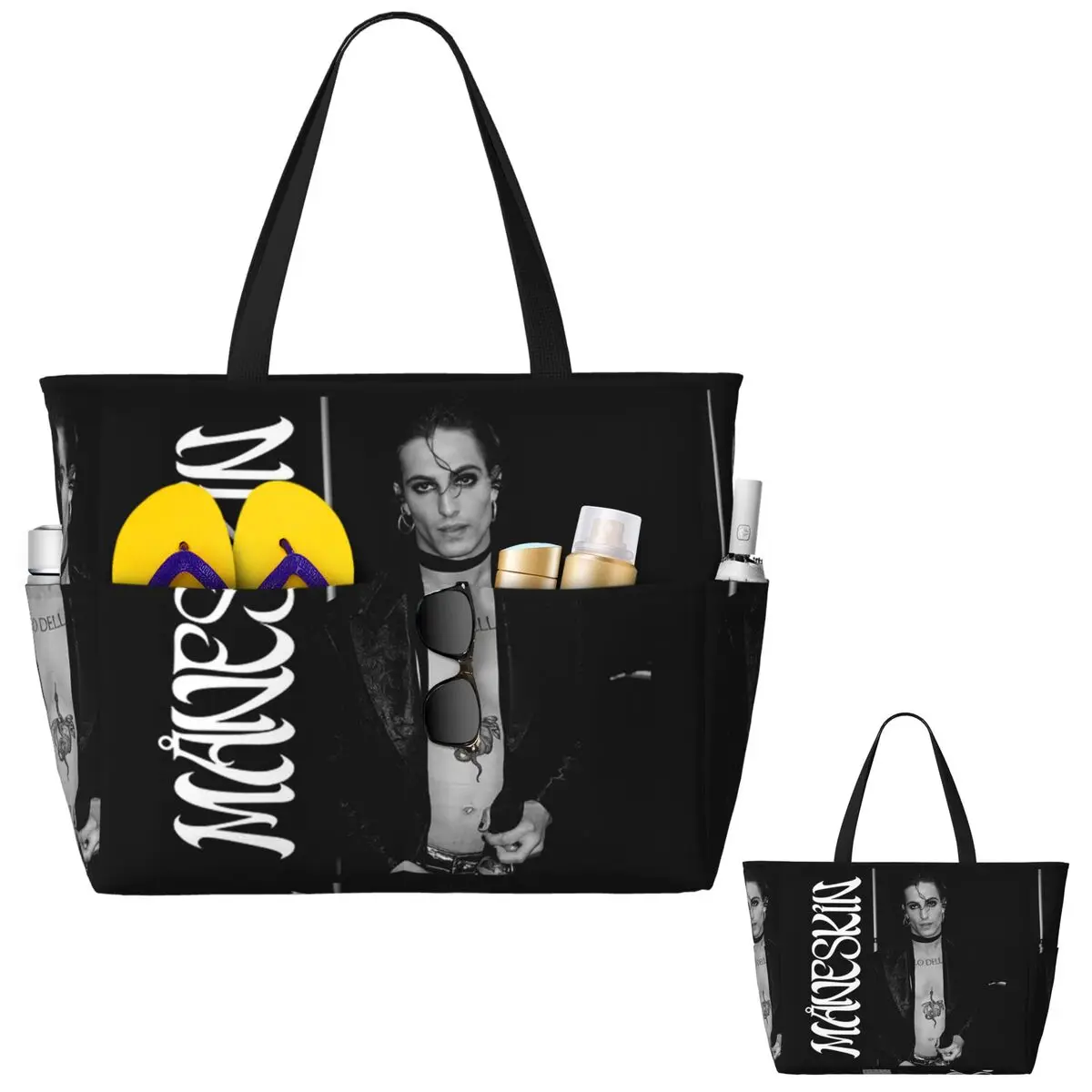 Damiano David Maneskin Beach T - Yoga Fitness Tote review and price