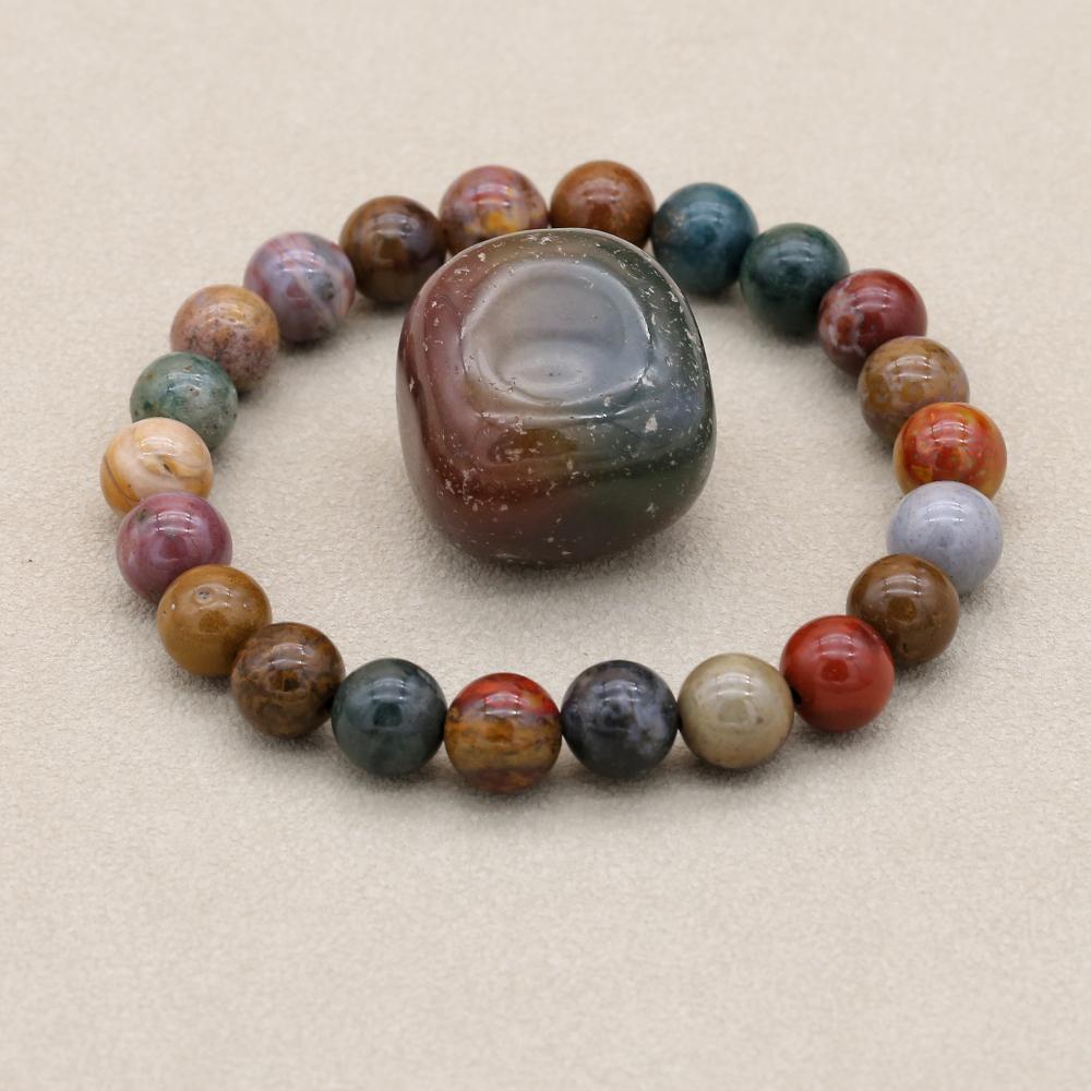 8mm Natural Stone Ocean Jasper - Yoga Health & Fitness Center review and price
