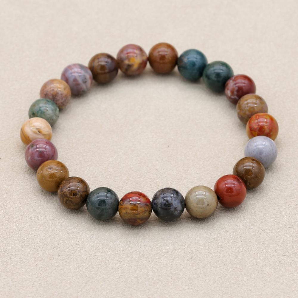 8mm Natural Stone Ocean Jasper - Yoga Health & Fitness Center review and price