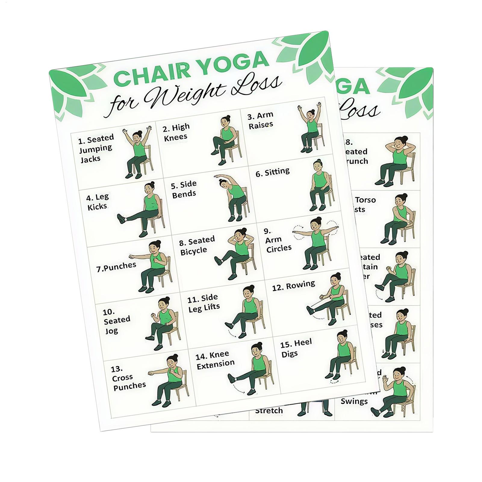 2 PCS Yoga Poster Home Exercis - Yoga Health & Fitness Center review and price