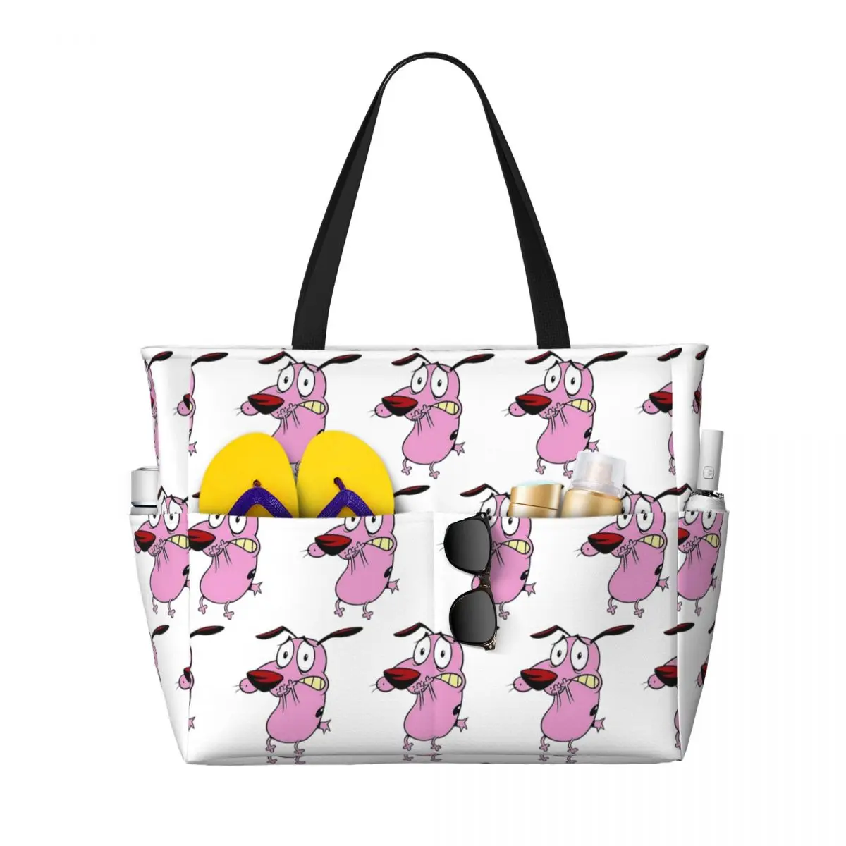 Cute Courageous Cowardlys Dog  - Yoga Fitness Tote review and price
