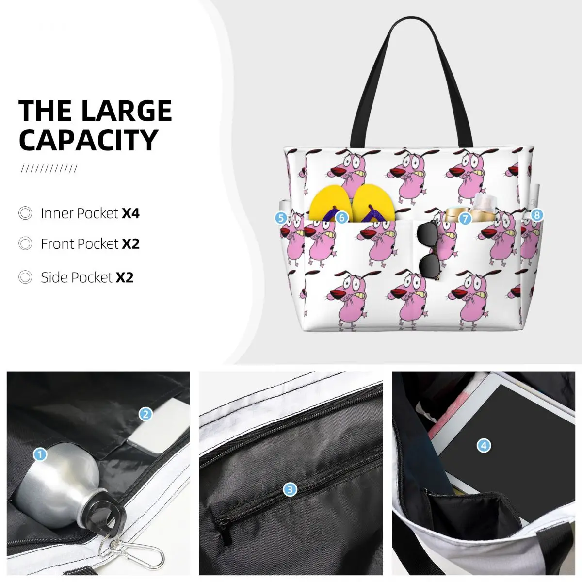 Cute Courageous Cowardlys Dog  - Yoga Fitness Tote review and price