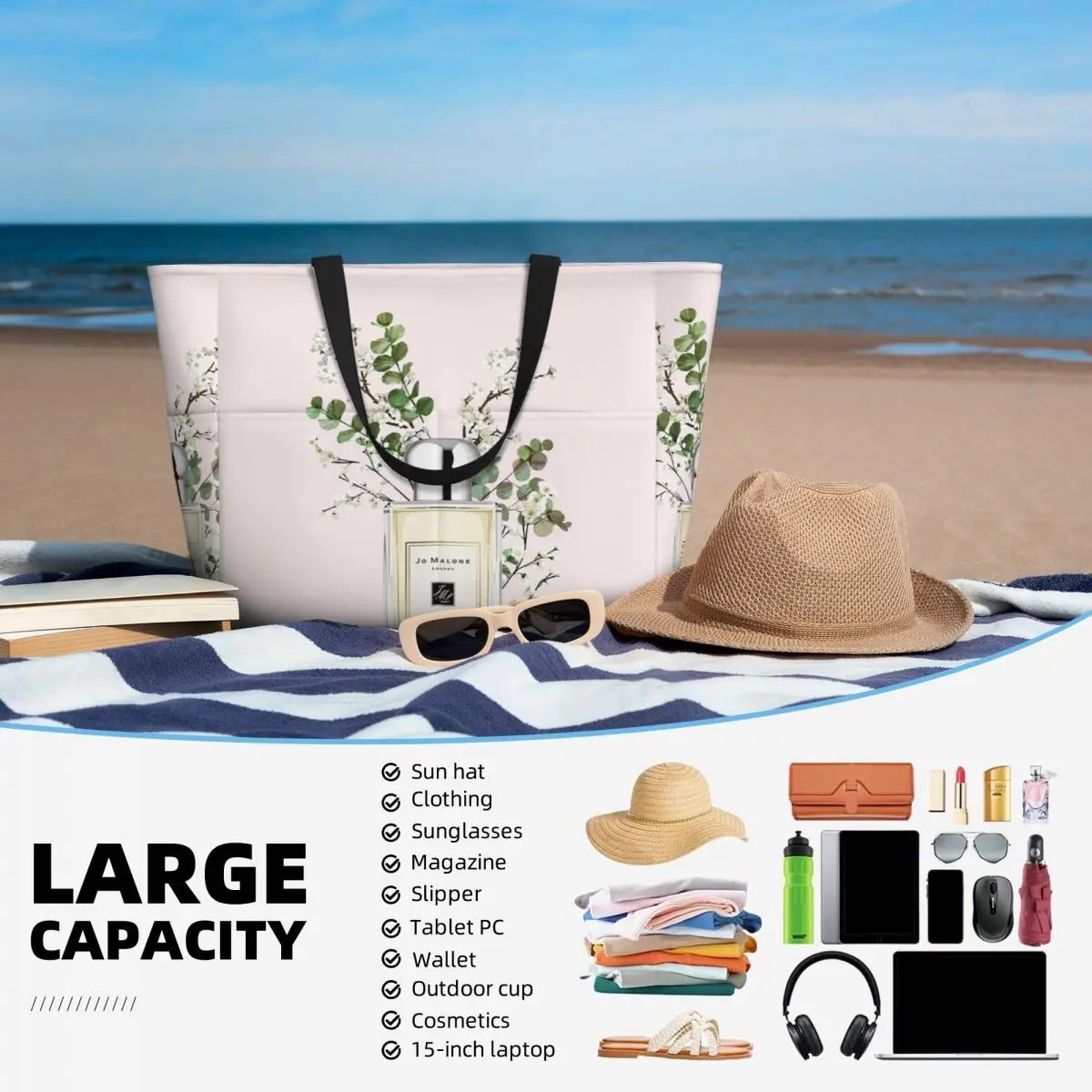 Jo Malon Beach Tote Bag Sport  - Yoga Fitness Tote review and price